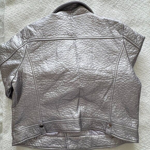 Matte Silver Moto Jacket - Picture 4 of 4